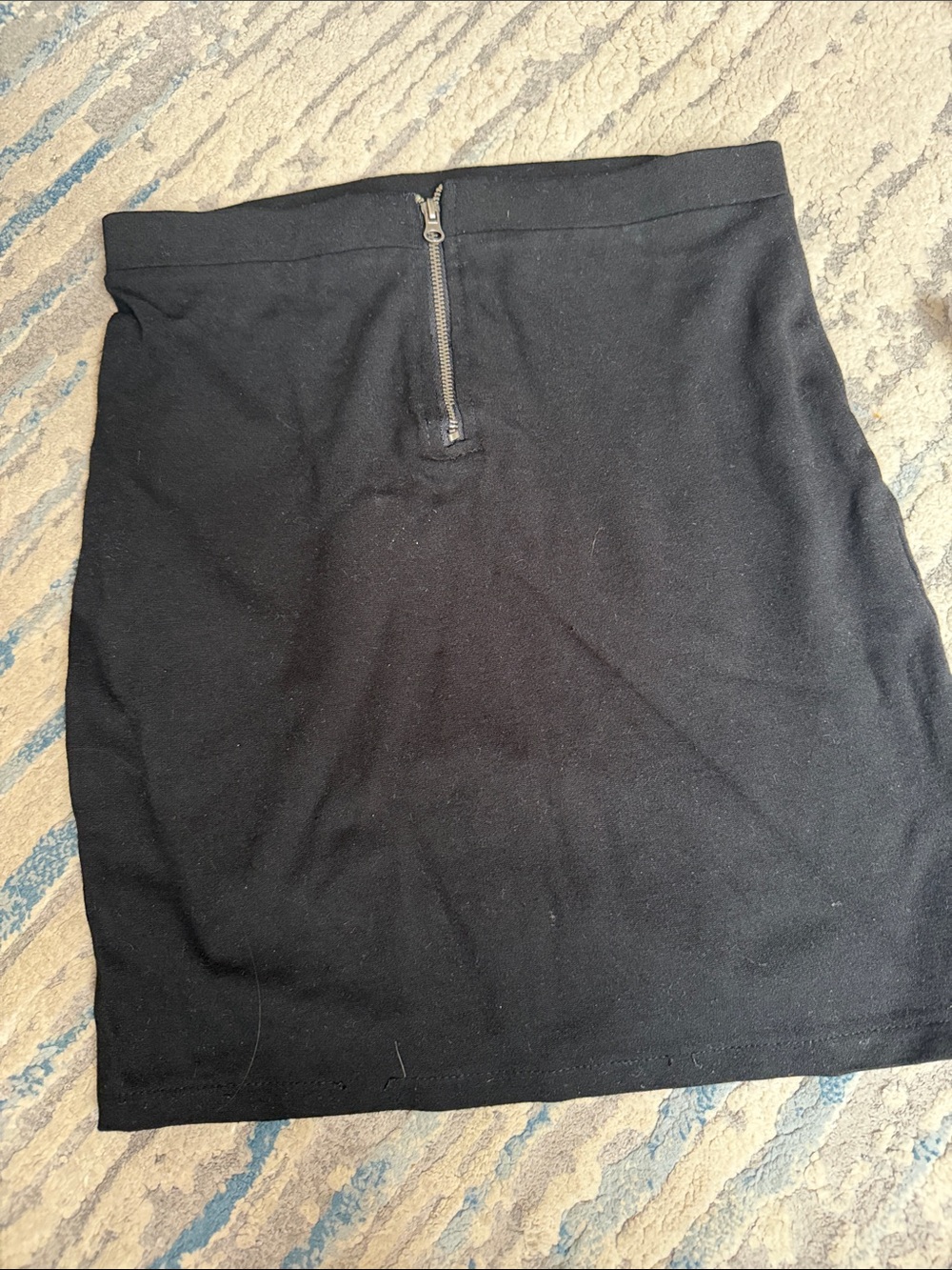 Black Women's Zip-Back Mini Skirt
